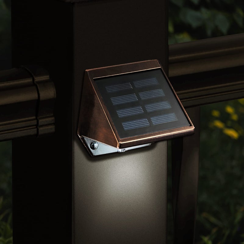 Classy Caps Solar Deck & Wall Lights, Model SL177, Electroplated Copper - High Performance, Energy Efficient, Weather-Resistant, Outdoor Solar Lights, Durable Design, Easy Installation - Image 2